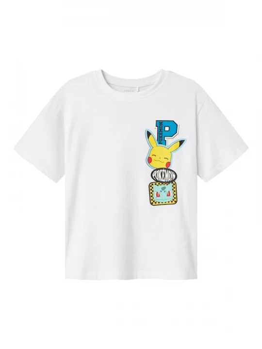 Foto van product NAME IT Shirt 'NKMJeno Pokemon' blauw / geel / groen / wit