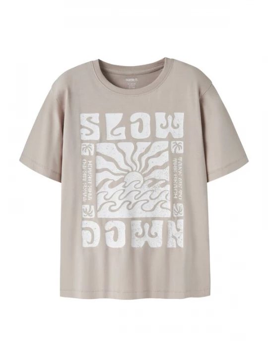 Foto van product NAME IT Shirt 'NKMJude' taupe / wit