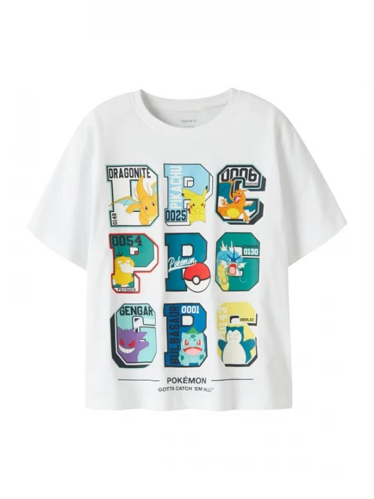 Foto van product NAME IT Shirt 'NKMJulio Pokemon' azuur / geel / petrol / wit