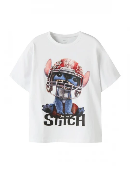 Foto van product NAME IT Shirt 'NKMJulix Stitch' royal blue / koningsblauw / knalrood / zwart / wit