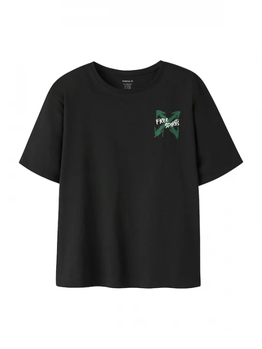 Foto van product NAME IT Shirt 'NKMKEMUEL' groen / zwart / wit