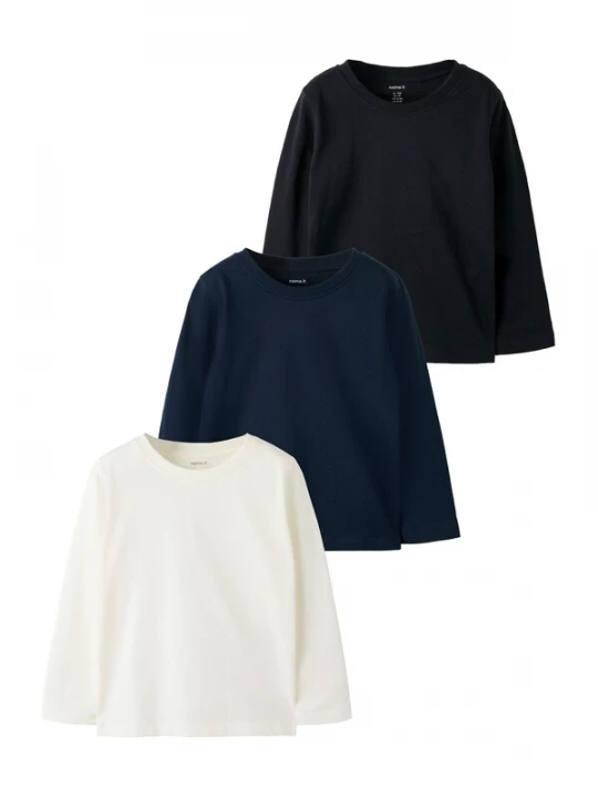 Foto van product NAME IT Shirt 'NKMLASSE' donkerblauw / zwart / natuurwit