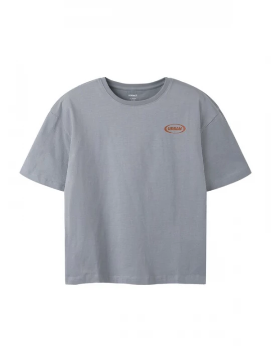 Foto van product NAME IT Shirt 'NKMLIMAR' grijs / oranje / zwart