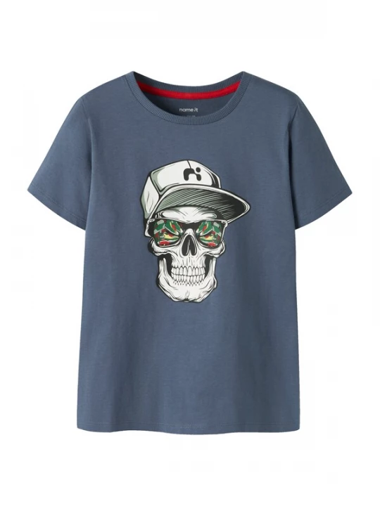 Foto van product NAME IT Shirt 'NKMLorne' saffier / spar / zwart / wit