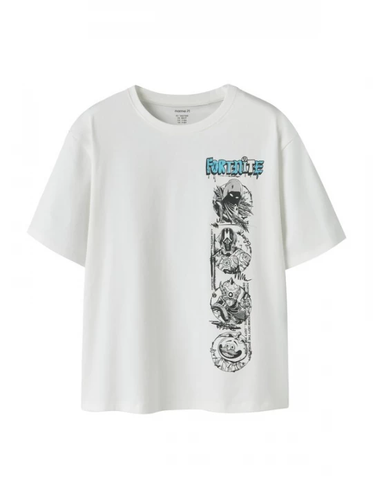 Foto van product NAME IT Shirt 'NKMMod Fortnite' blauw / zwart / wit