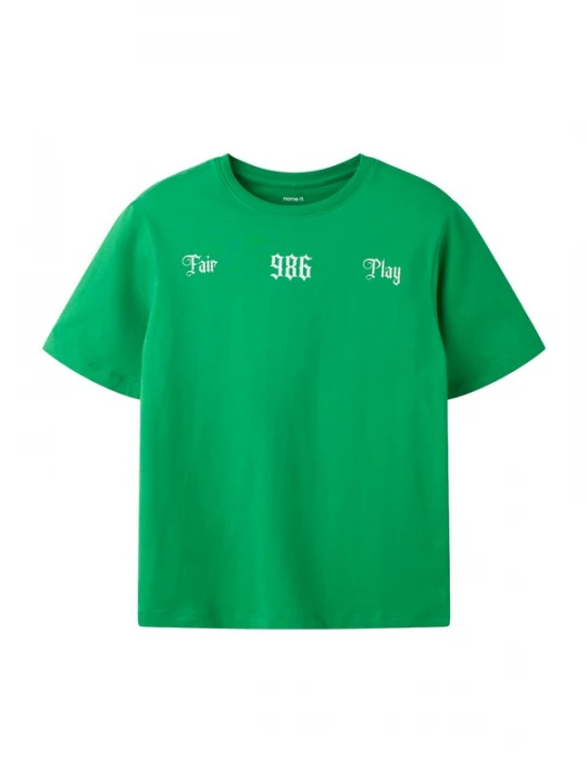 Foto van product NAME IT Shirt 'NKMNILO' groen / zwart / wit