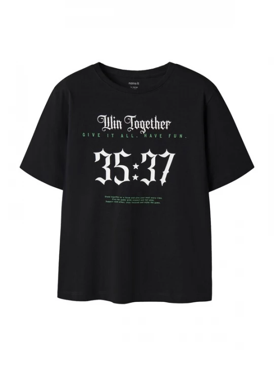Foto van product NAME IT Shirt 'NKMNILO' lichtgroen / zwart / wit