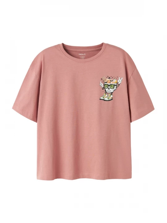 Foto van product NAME IT Shirt 'NKMTHAD' lichtgroen / rosé / zwart / wit
