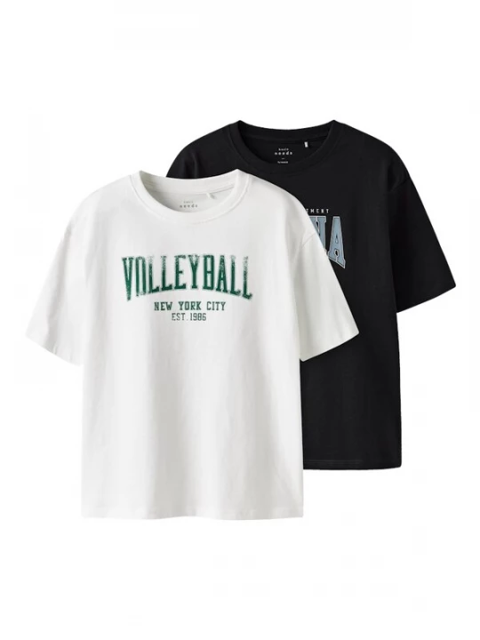 Foto van product NAME IT Shirt 'NKMVALIX' opaal / spar / zwart / wit
