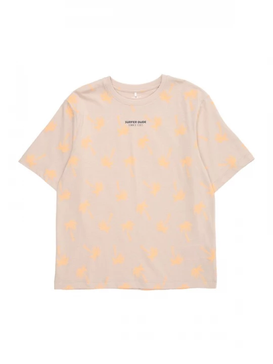 Foto van product NAME IT Shirt 'NKMVENZEL' beige / oranje / zwart
