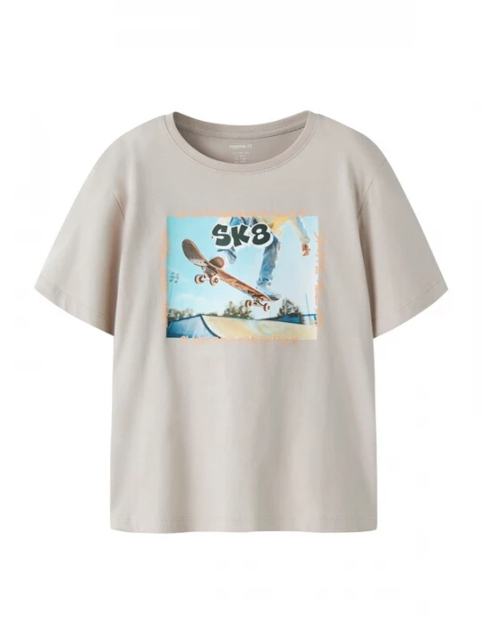 Foto van product NAME IT Shirt 'NKMVOTO' lichtblauw / bruin / lichtgrijs / zwart