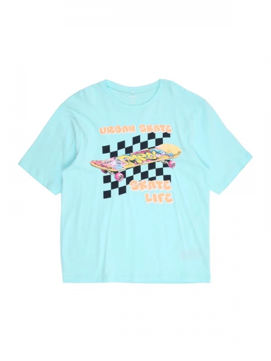 Foto van product NAME IT Shirt 'NKMVoto' lichtblauw / geel / oranje / zwart