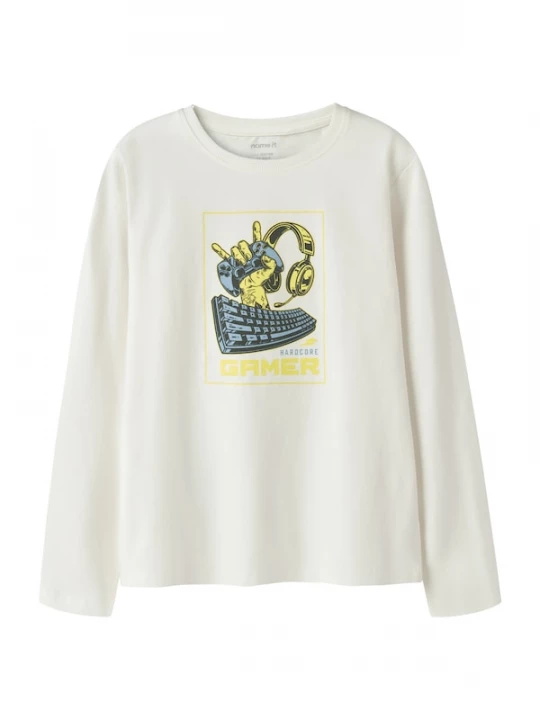 Foto van product NAME IT Shirt 'NKMVUX' lichtblauw / geel / wit