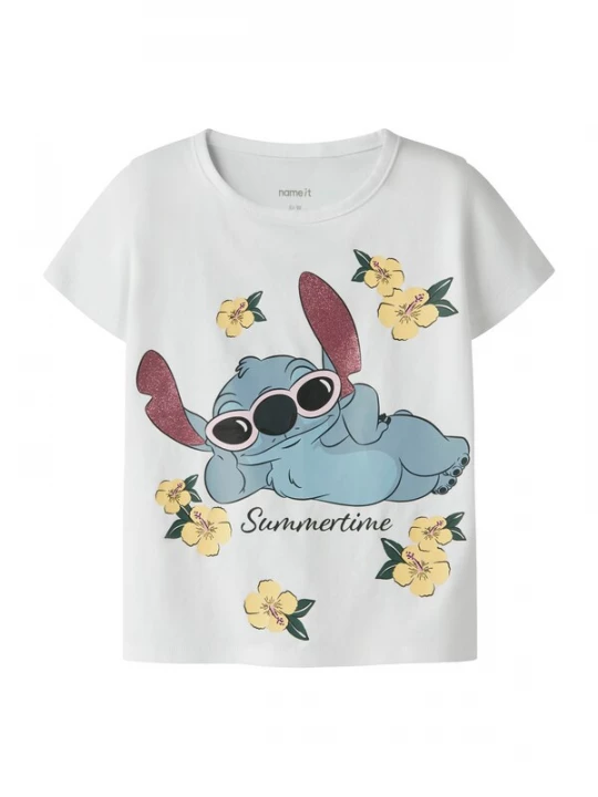 Foto van product NAME IT Shirt 'NMFANN STITCH' opaal / geel / donkergroen / wit