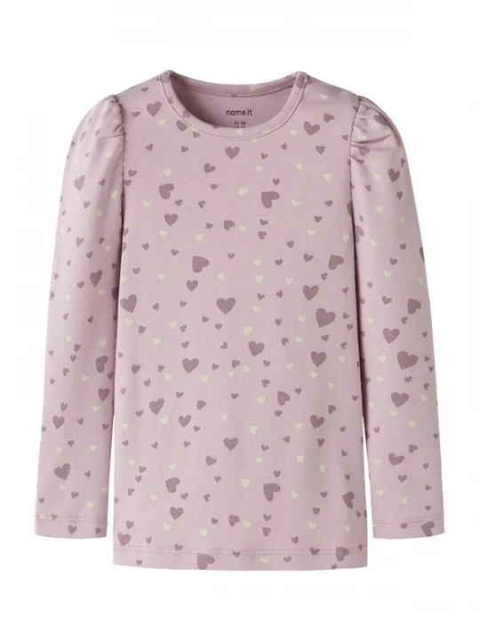 Foto van product NAME IT Shirt 'NMFBHearrt' sand / sering / mauve