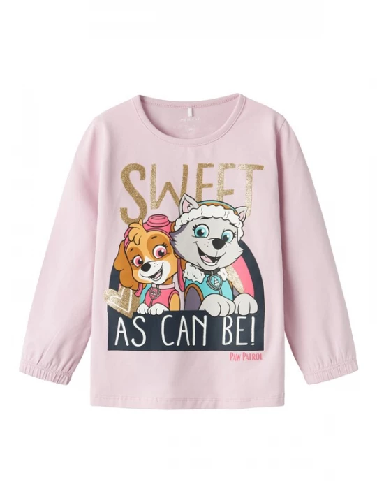 Foto van product NAME IT Shirt 'NMFDys Pawpatrol' pueblo / sering / poederroze / zwart
