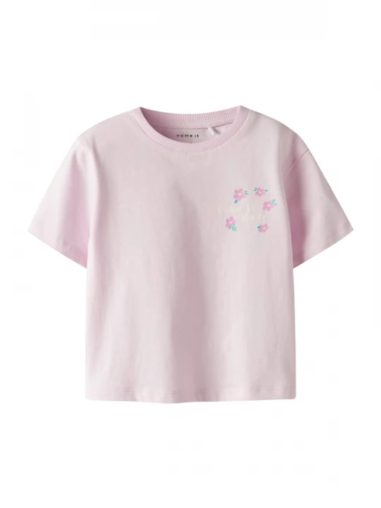 Foto van product NAME IT Shirt 'NMFFINULA' groen / pink / rosa / wolwit