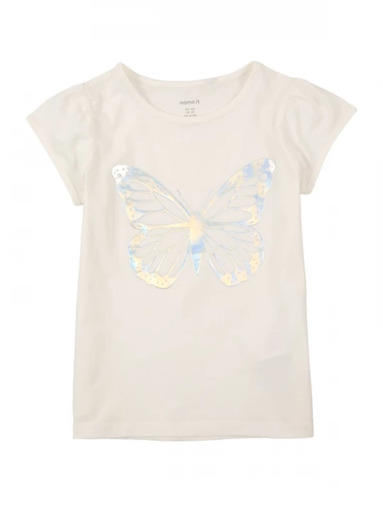 Foto van product NAME IT Shirt 'NMFFipasa' zilver / wit