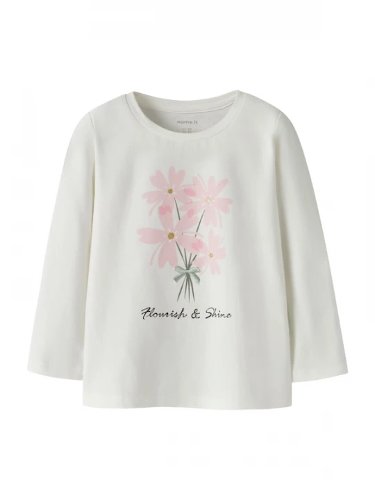 Foto van product NAME IT Shirt 'NMFFlorala' goud / rosa / zwart / wit