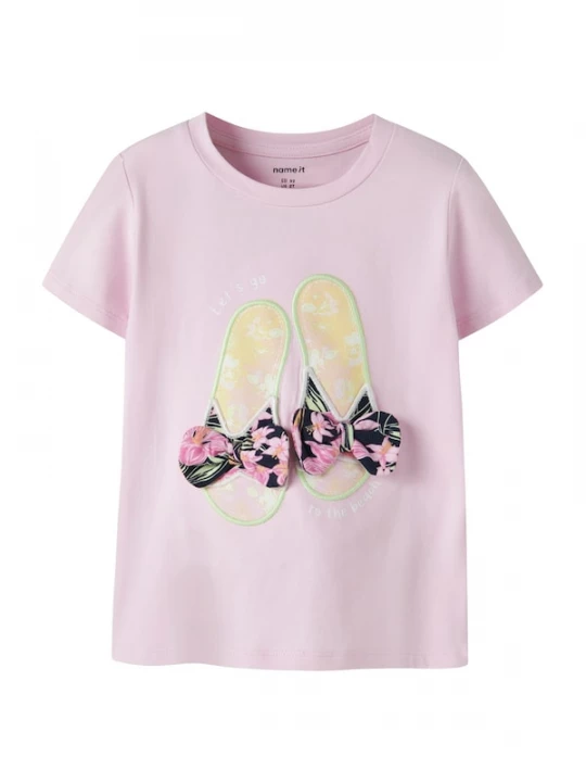 Foto van product NAME IT Shirt 'NMFFOSAZ' pasteelgeel / limoen / pastelroze / zwart