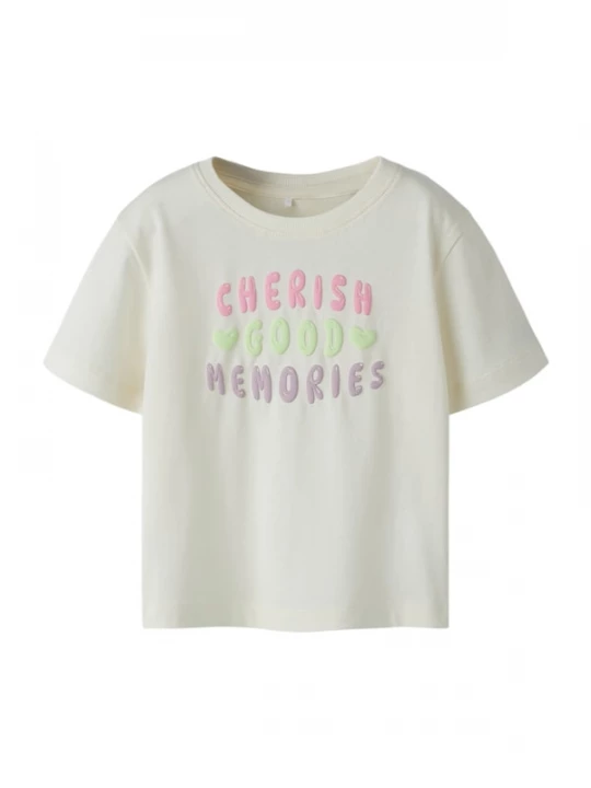 Foto van product NAME IT Shirt 'NMFHENISA' crème / limoen / lila / rosa