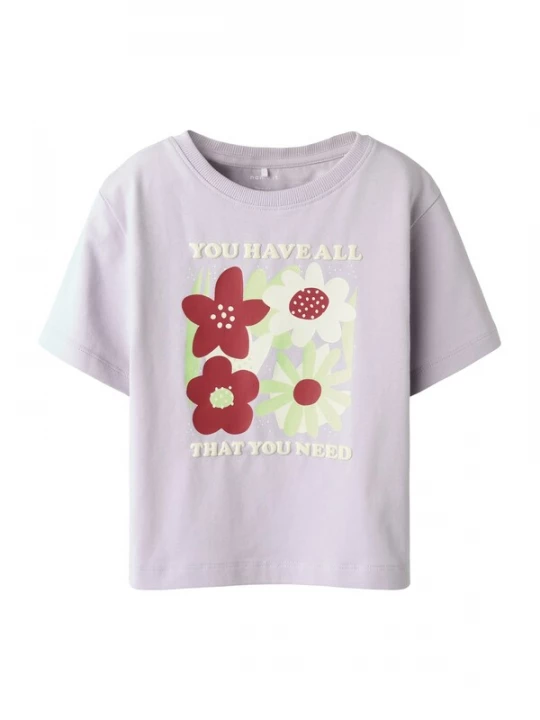 Foto van product NAME IT Shirt 'NMFHENISA' limoen / orchidee / donkerrood