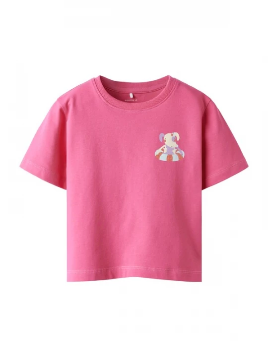 Foto van product NAME IT Shirt 'NMFJaney' lichtgeel / sering / pink