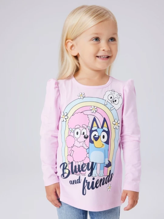 Foto van product NAME IT Shirt 'NMFJESSIE BLUEY' blauw / geel / rosa / lichtroze