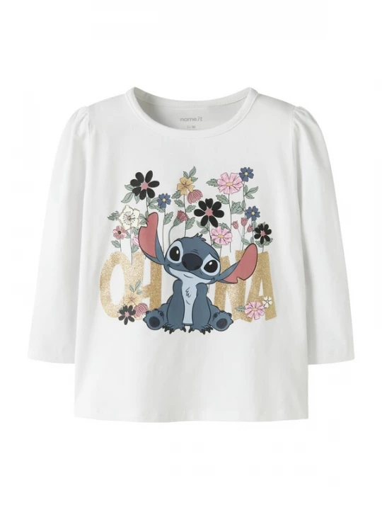 Foto van product NAME IT Shirt 'NMFJINA STITCH' saffier / goud / magenta / wit
