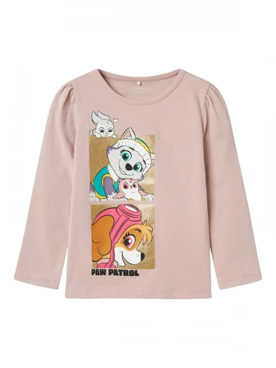 Foto van product NAME IT Shirt 'NMFJoana Paw' goud / sering / lichtroze / wit