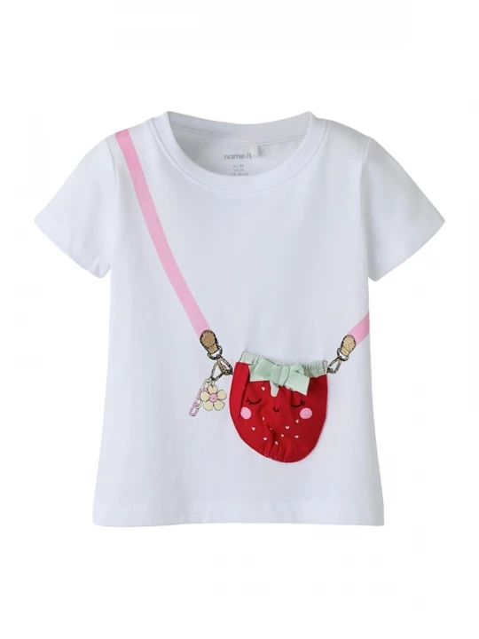 Foto van product NAME IT Shirt 'NMFJOLINE' mintgroen / rosa / donkerrood / wit