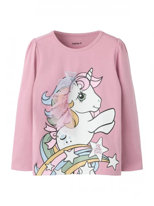 Foto van product NAME IT Shirt 'NMFJOLLA' mintgroen / mauve / rosa / wit