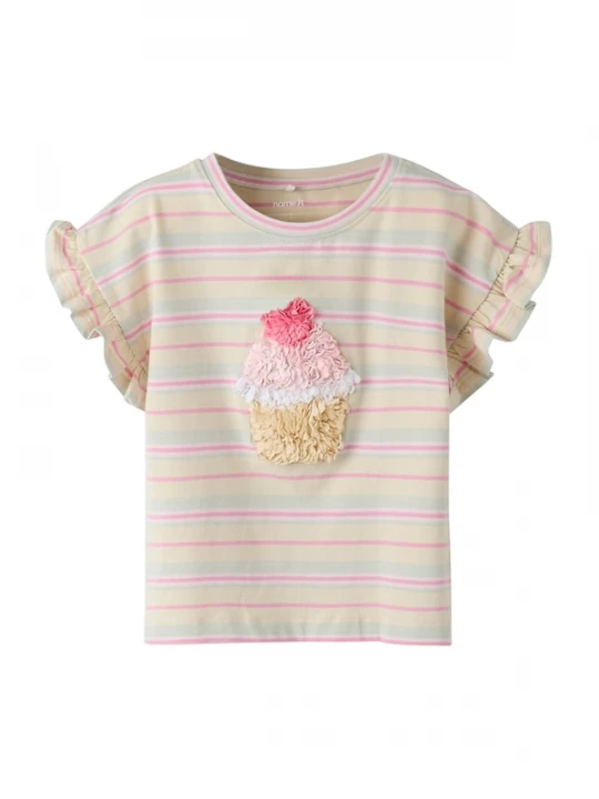 Foto van product NAME IT Shirt 'NMFJotrum' limoen / pastelgroen / pink