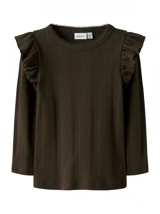 Foto van product NAME IT Shirt 'NMFJULIA' donkerbruin
