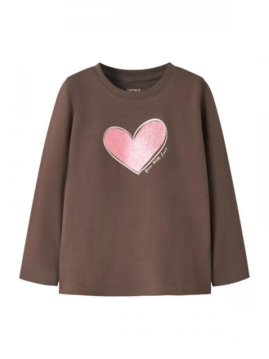 Foto van product NAME IT Shirt 'NMFKatelin' bruin / rosa / wit