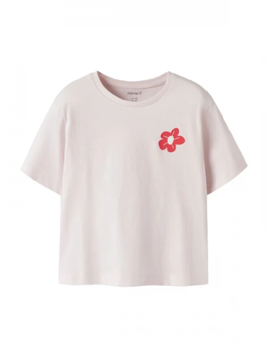 Foto van product NAME IT Shirt 'NMFKATRINA' donkerbruin / rosé / rood / wit