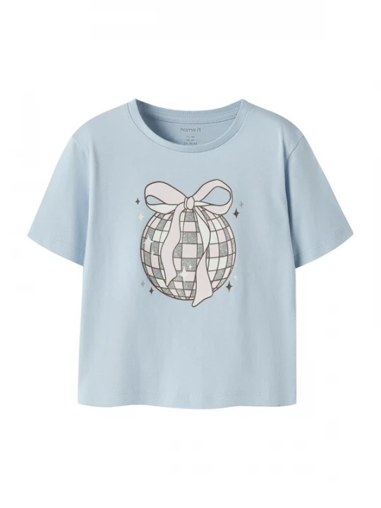 Foto van product NAME IT Shirt 'NMFKATRINA' lichtblauw / donkerbruin / rosa / wit