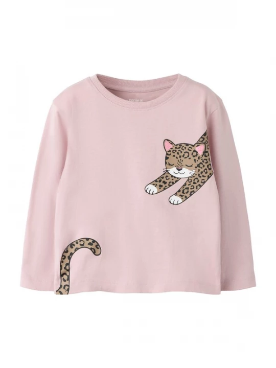 Foto van product NAME IT Shirt 'NMFLAUREN' lichtbruin / pastellila / zwart / wit