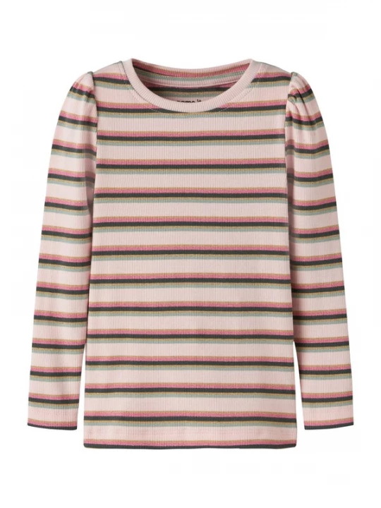 Foto van product NAME IT Shirt 'NMFLAVERNE' goud / donkergroen / rosa / lichtroze