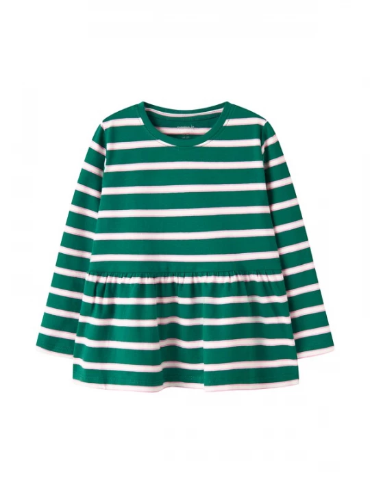 Foto van product NAME IT Shirt 'NMFLestro' donkergroen / rosa / wit