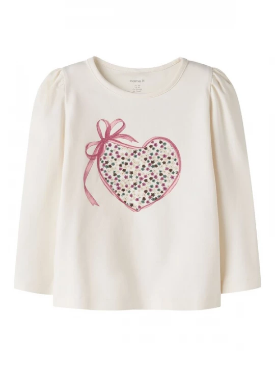 Foto van product NAME IT Shirt 'NMFLIASA' bruin / jade groen / magenta / wit