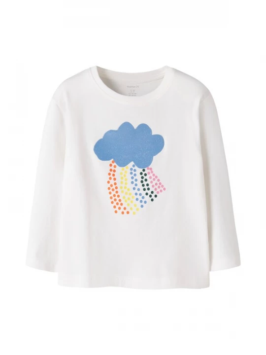 Foto van product NAME IT Shirt 'NMFLINDALI' hemelsblauw / geel / oranje / wit