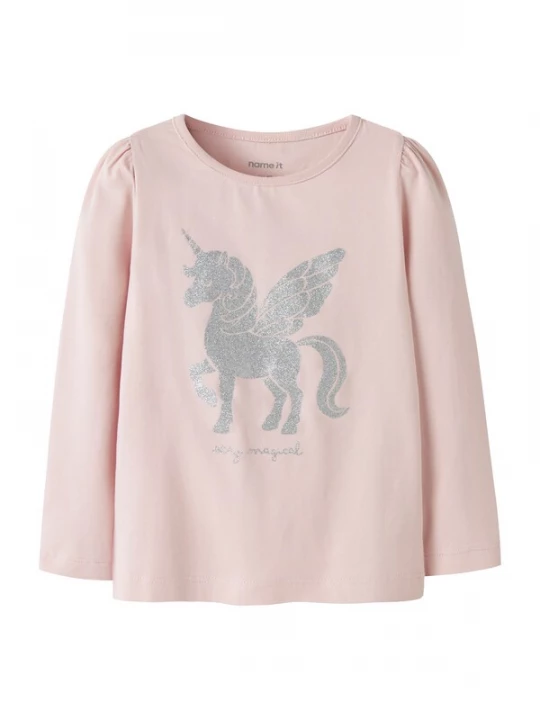 Foto van product NAME IT Shirt 'NMFLINDUSAS' rosé / zilver