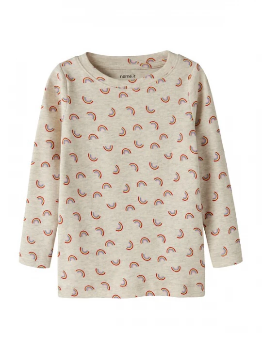 Foto van product NAME IT Shirt 'NMFLUFSA' taupe / blauw / geel / donkerrood