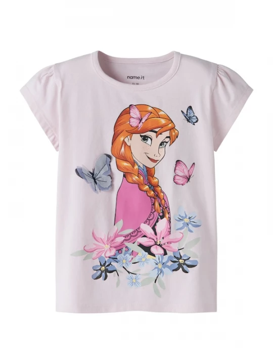 Foto van product NAME IT Shirt 'NMFMERI FROZEN' saffier / donkeroranje / rosa / lichtroze