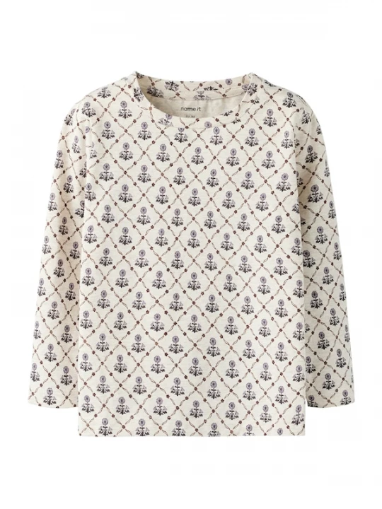 Foto van product NAME IT Shirt 'NMFNIKALA' chocoladebruin / mauve / zwart / natuurwit