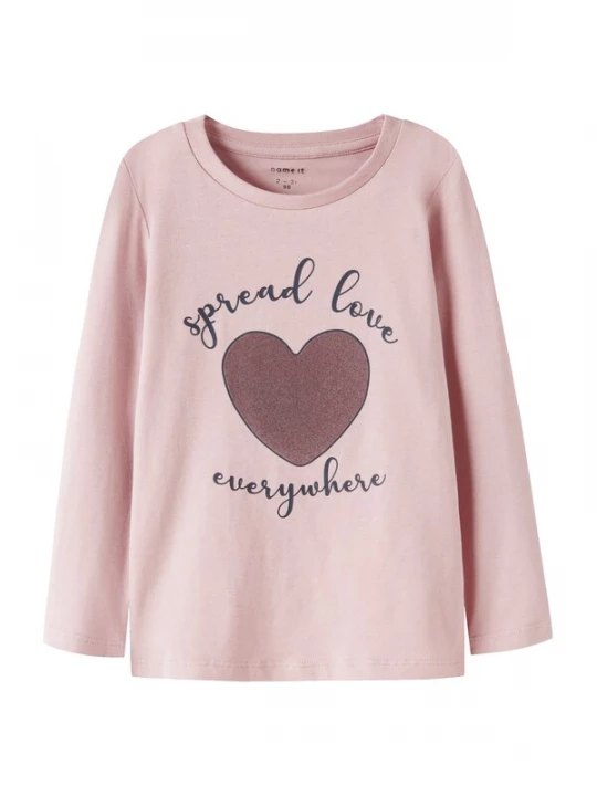 Foto van product NAME IT Shirt 'NMFNOABELLE' rosa / zwart