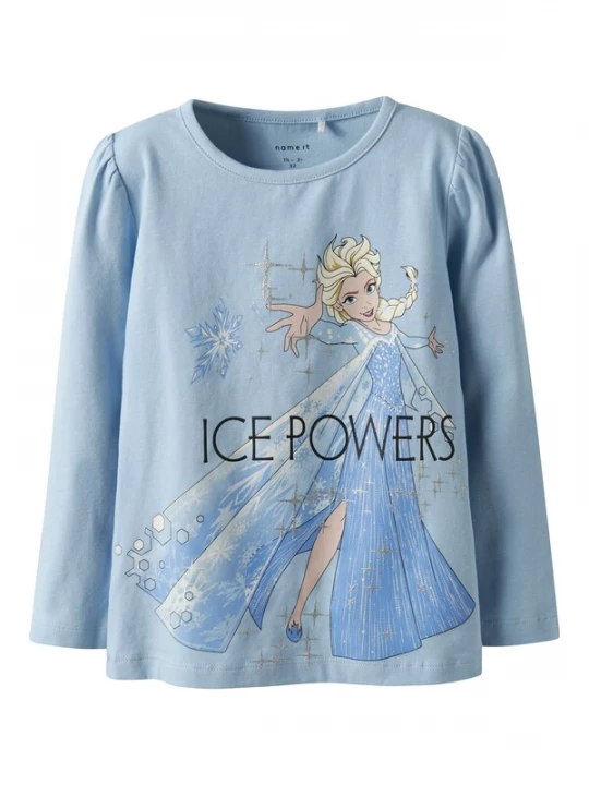 Foto van product NAME IT Shirt 'NMFOSMA FROZEN' lichtblauw / poederroze / zwart / wit