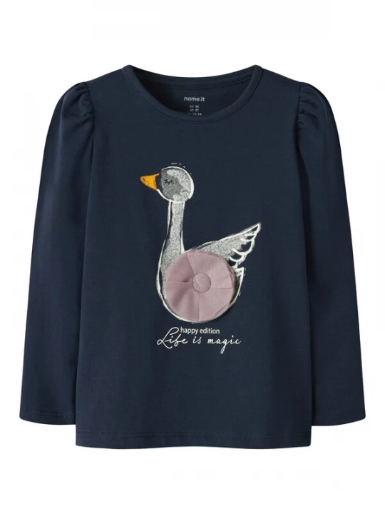 Foto van product NAME IT Shirt 'NMFSWANA' navy / mauve / wit