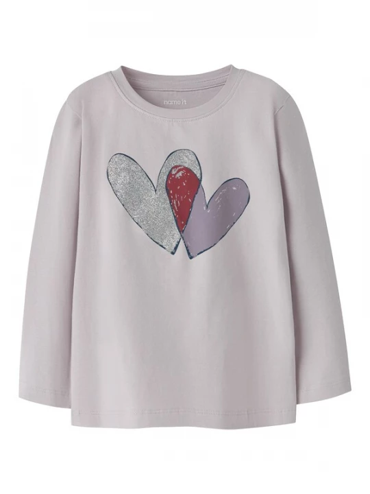 Foto van product NAME IT Shirt 'NMFTEARTAS' sering / mauve / wijnrood / zilver
